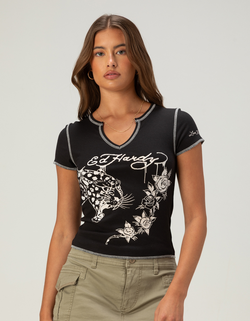 ED HARDY Leopard Womens Tee image number 0