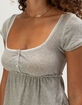 BDG Urban Outfitters Brittney Womens Square Neck Henley Babydoll Top image number 5