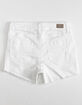 RSQ Vintage High Rise Girls White Shorts image number 3
