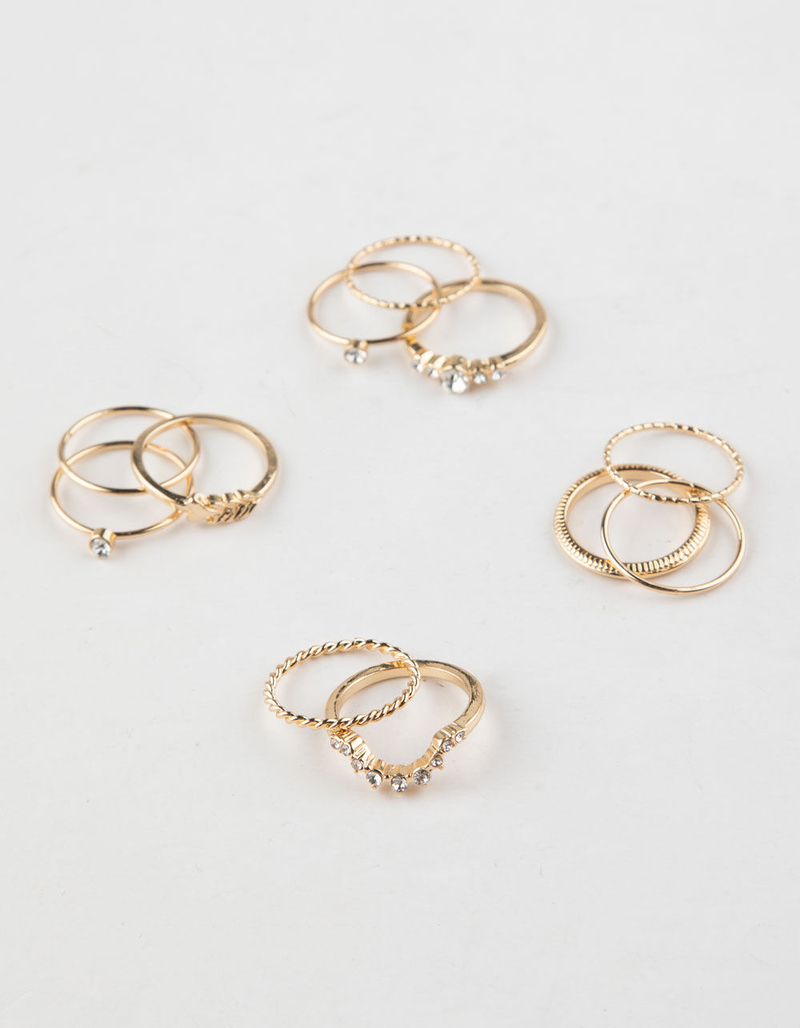 FULL TILT 11 Piece Rhinestone & Arrow Rings image number 0