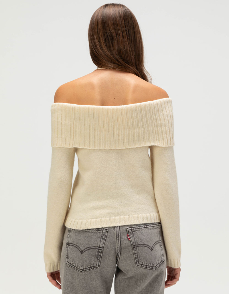 WEST OF MELROSE Off The Shoulder Womens Sweater image number 3