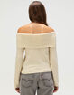 WEST OF MELROSE Off The Shoulder Womens Sweater image number 4