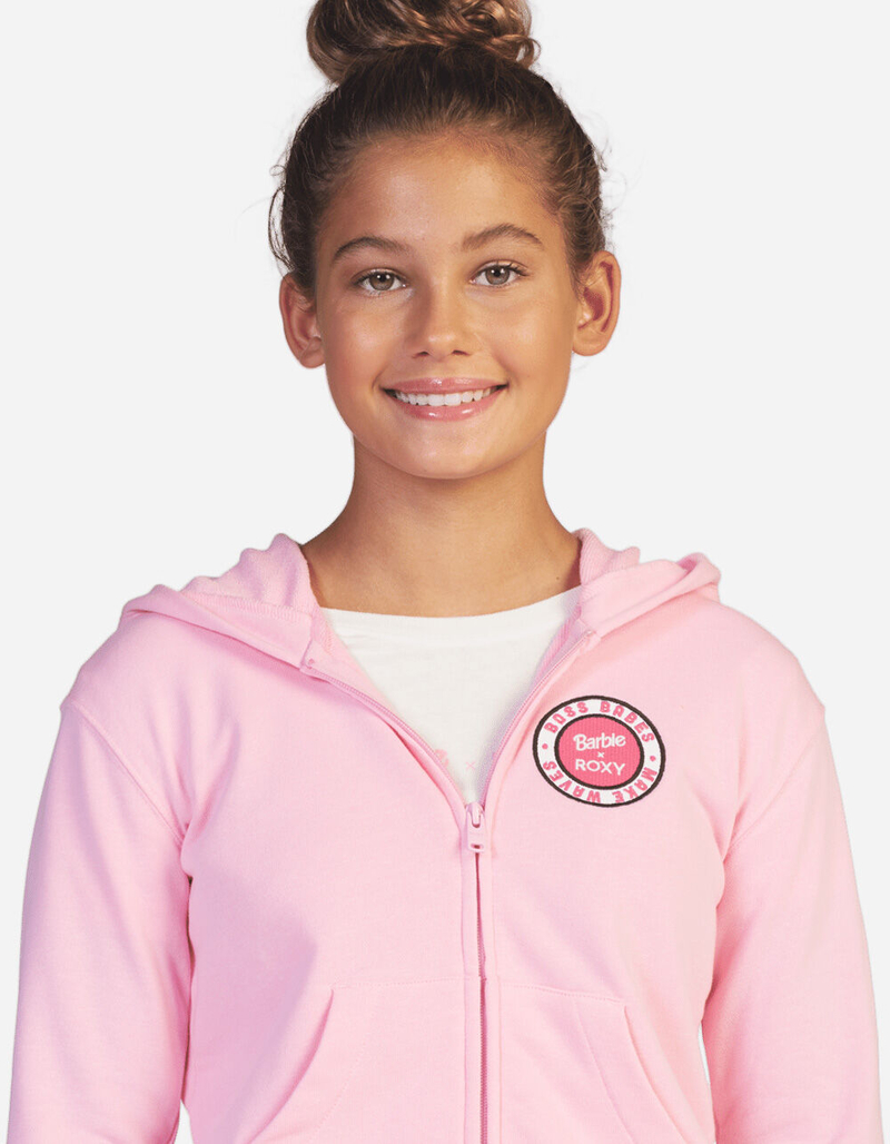 ROXY x Barbie Let Me In Girls Zip-Up Hoodie (Little Girls, Big Girls) image number 4