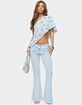 EDIKTED Zephyra Bead & Sequin Foldover Pants image number 5