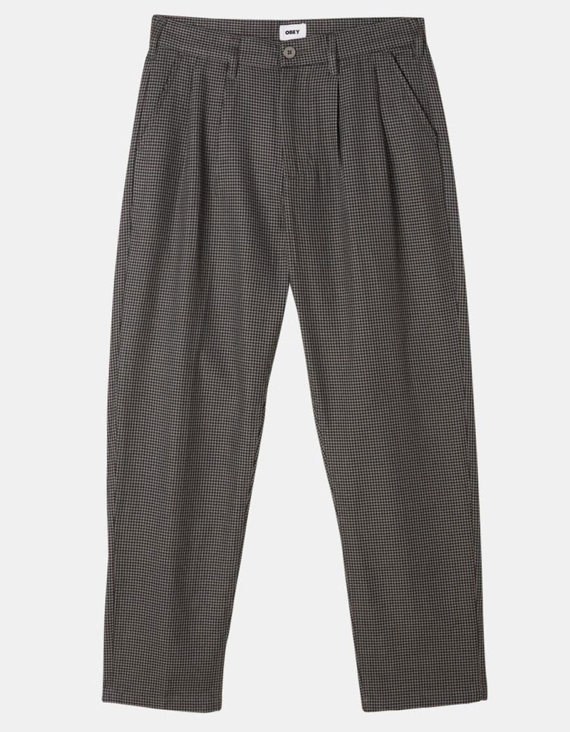 OBEY Fubar Houndstooth Mens Pleated Pants image number 0