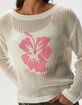 NO COMMENT Womens Open Weave Sweater image number 2