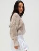 RSQ Womens Box Stitch V-Neck Sweater image number 3
