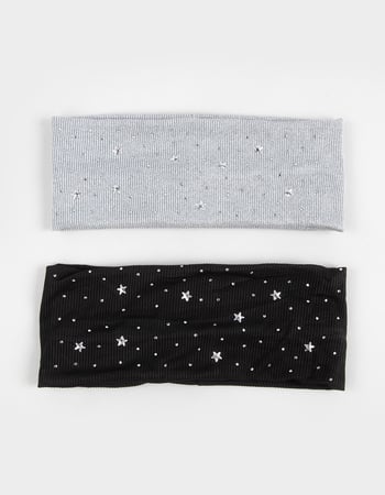 FULL TILT 2 Pack Star Bedazzled Headbands Alternative Image
