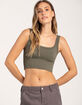 FULL TILT Seamless Chevron Womens Crop Tank Top image number 2