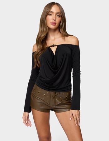 EDIKTED Kezya Draped Off Shoulder Top Primary Image