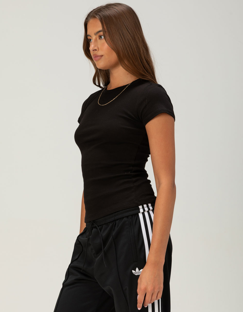 BOZZOLO Womens Rib Long Baby Tee image number 2