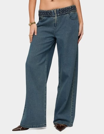 EDIKTED Braidey Low Rise Baggy Jeans Primary Image