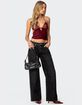 EDIKTED Strappy Ruched Mesh Top image number 2
