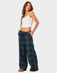 EDIKTED Lounge Around Plaid Wide Leg Pants image number 4