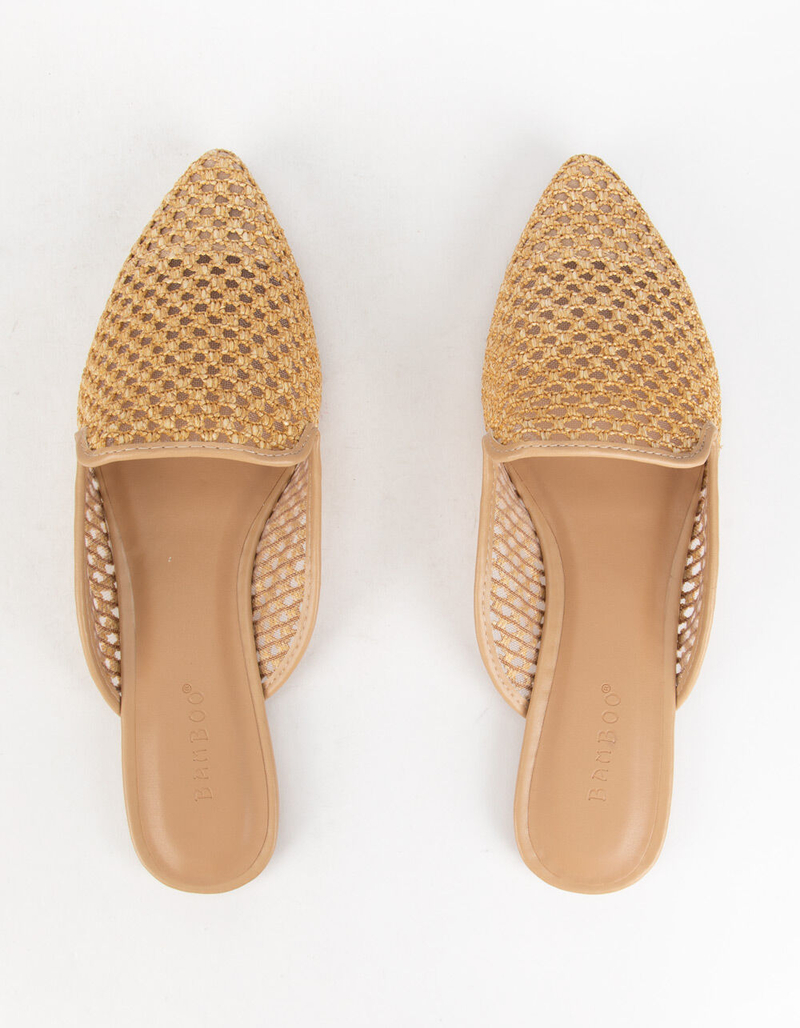 BAMBOO Woven Womens Natural Mules image number 4