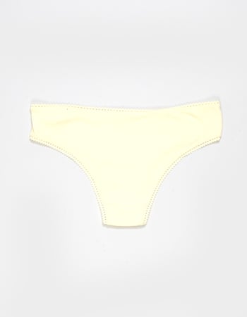 FULL TILT Bow Lace Trim Rib Cheeky Panties Alternative Image