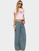 EDIKTED Stitch & Pleat Low Rise Jeans image number 5