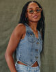 WEST OF MELROSE Womens Denim Vest image number 2