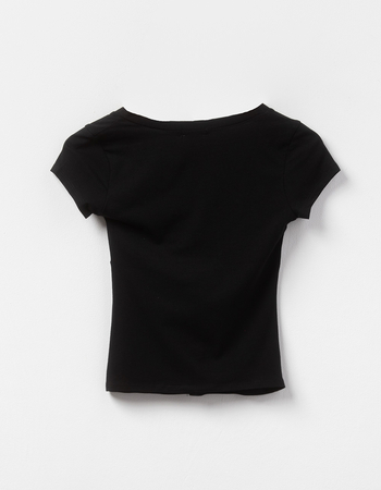 BOZZOLO Womens Surplice Tee Alternative Image