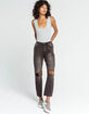 RSQ Exposed Button Womens High Rise Straight Leg Jeans image number 1