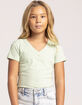 FULL TILT Essentials Girls V Neck Rib Tee image number 5