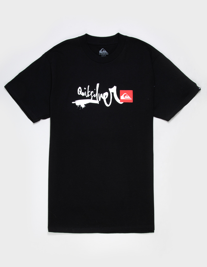 QUIKSILVER Script Sticker Mens Tee image number 0
