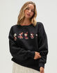 RSQ x Peanuts Embroidered Womens Crewneck Sweatshirt image number 1