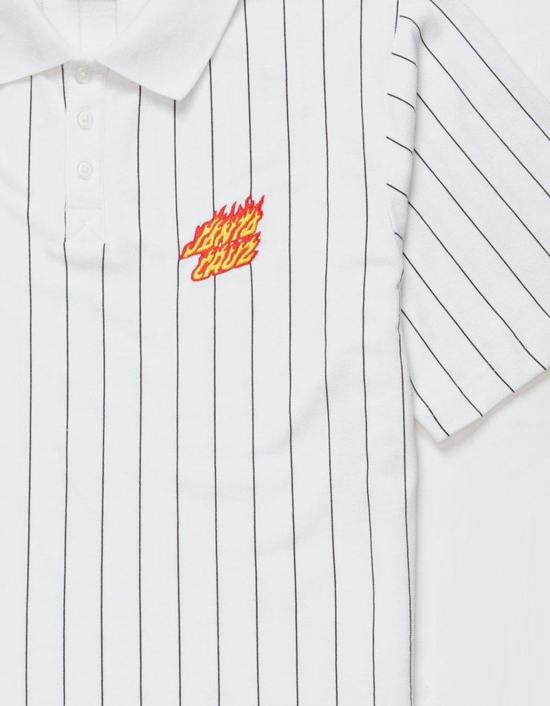 SANTA CRUZ Stacked Flame Mens Polo Shirt image number 1