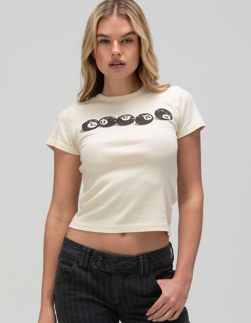 BDG Urban Outfitters Lucky Ball Womens Baby Tee ECRU Tillys