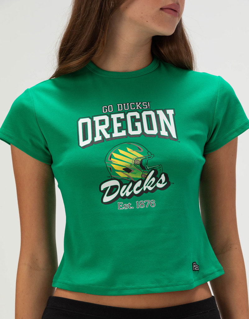 HYPE AND VICE University of Oregon Womens Baby Tee image number 1