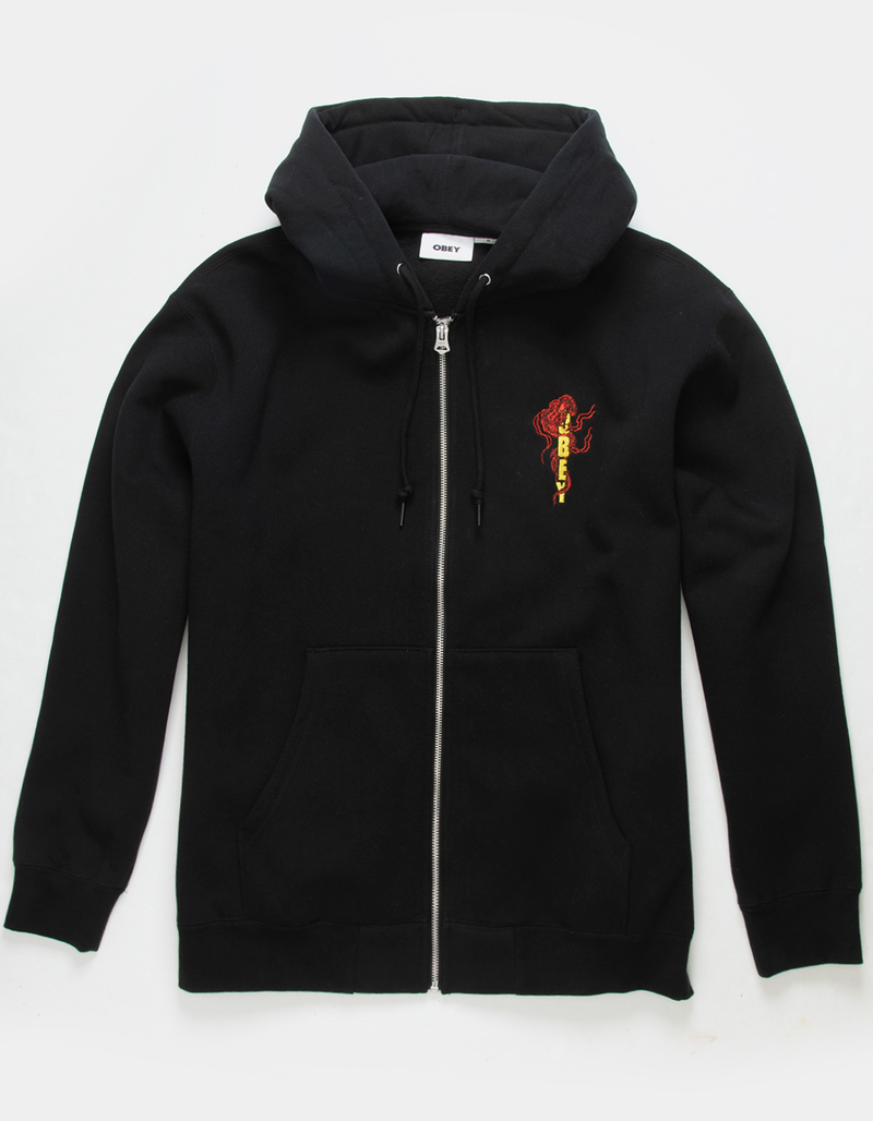 OBEY Dragon Mens Zip-Up Hoodie image number 1