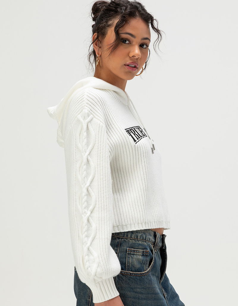 TRUE RELIGION Embroidered Ribbed Womens Hoodie image number 2