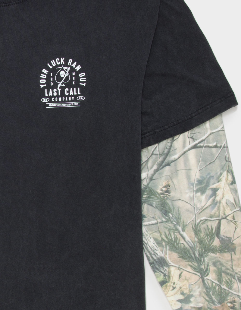LAST CALL CO. Your Luck Ran Out Mens 2fer Long Sleeve Tee image number 3