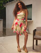 FULL TILT Womens Floral Tube Hanky Hem Dress image number 7