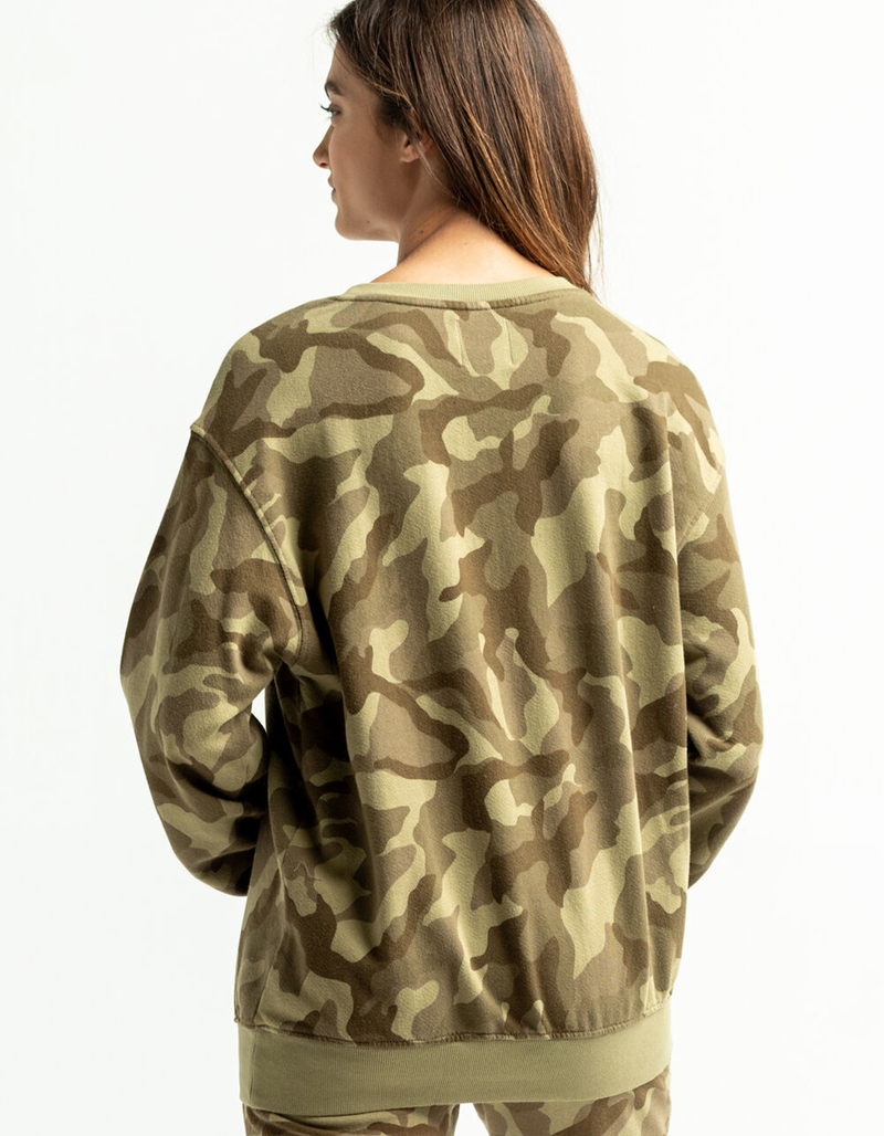 BILLABONG After Surf Womens Camo Crew Sweatshirt image number 2