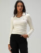 GUESS Slim Rib Knit Womens Long Sleeve Top image number 1