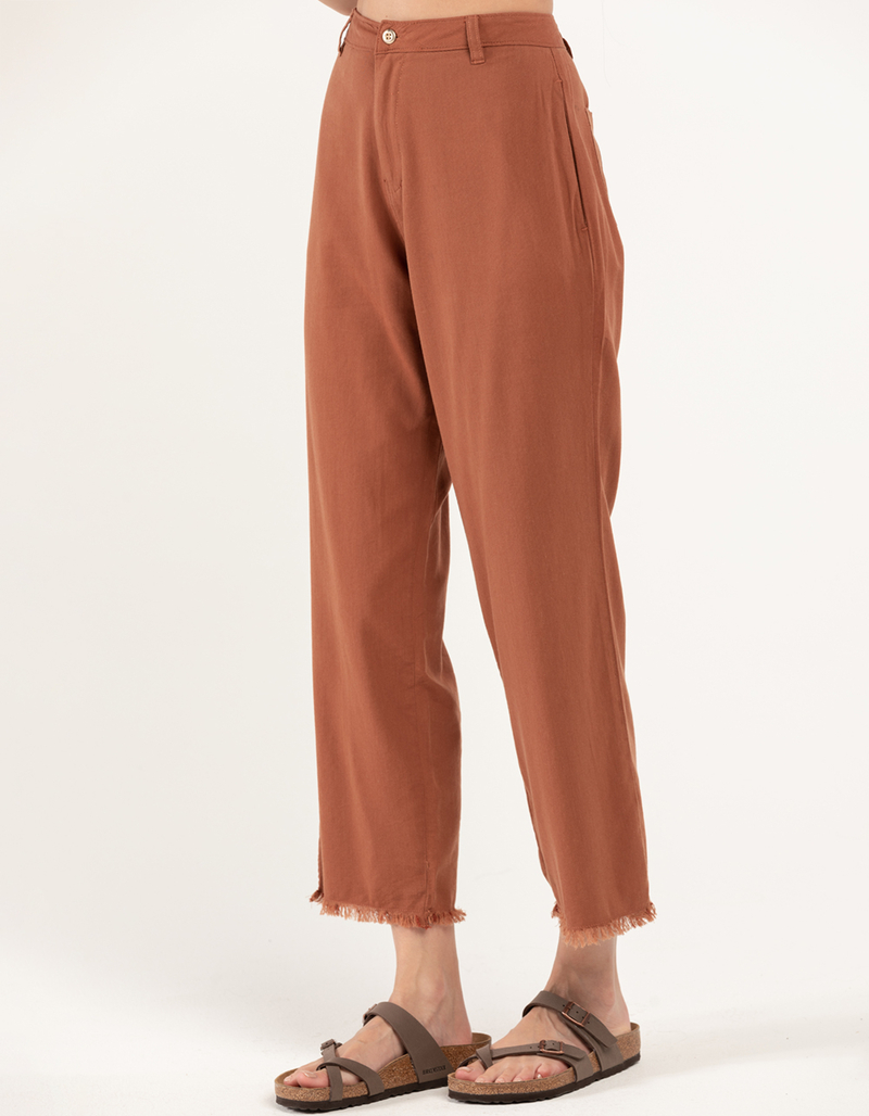 HURLEY Womens Twill Straight Leg Pants image number 2