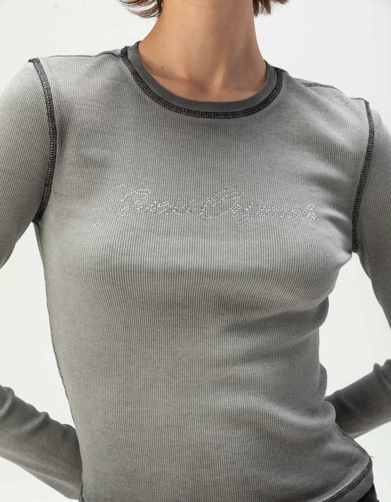 GUESS ORIGINALS GO Rhinestone Womens Long Sleeve Top image number 4
