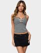 EDIKTED Lovina Textured Striped Halter Top image number 1