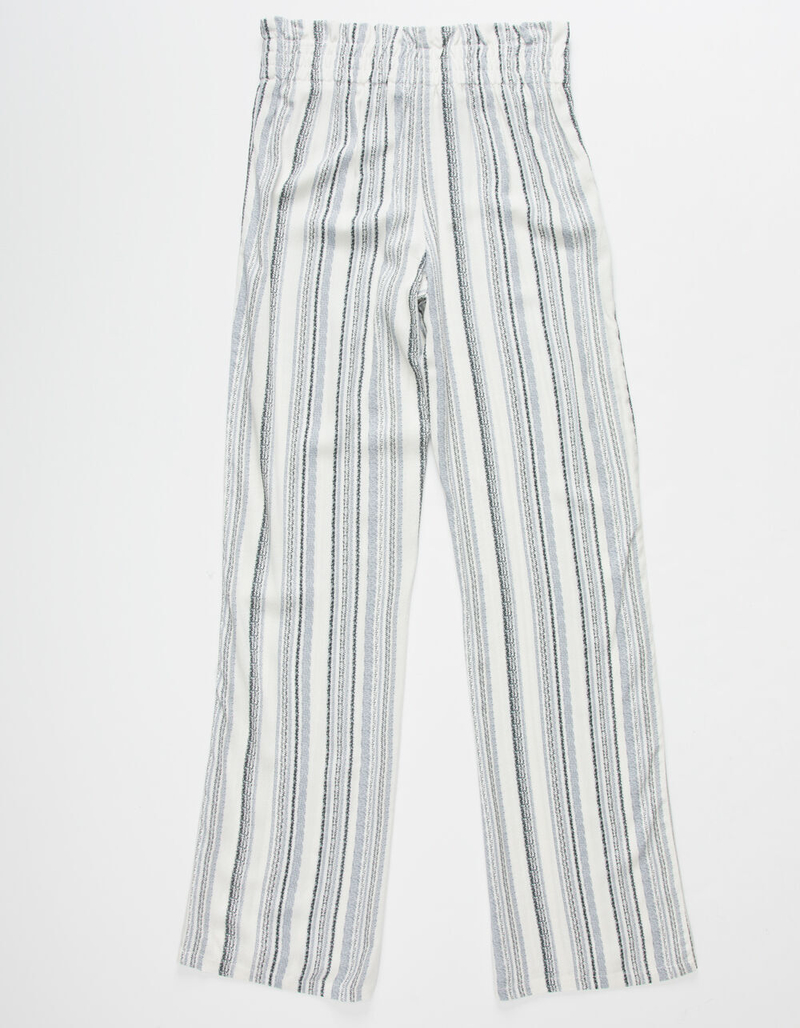 WHITE FAWN Button Stripe Girls Palazzo Pants image number 2