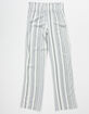 WHITE FAWN Button Stripe Girls Palazzo Pants image number 3