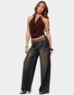 EDIKTED Oversized Mud Wash Low Rise Jeans image number 4