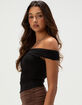TILLYS Womens Off The Shoulder Butter Soft Top image number 3