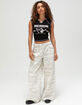 TRUE RELIGION Ribbed World Tour Notch Womens Baby Tee image number 2