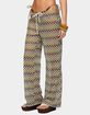 EDIKTED Mindee Zigzag Crochet Pants image number 2