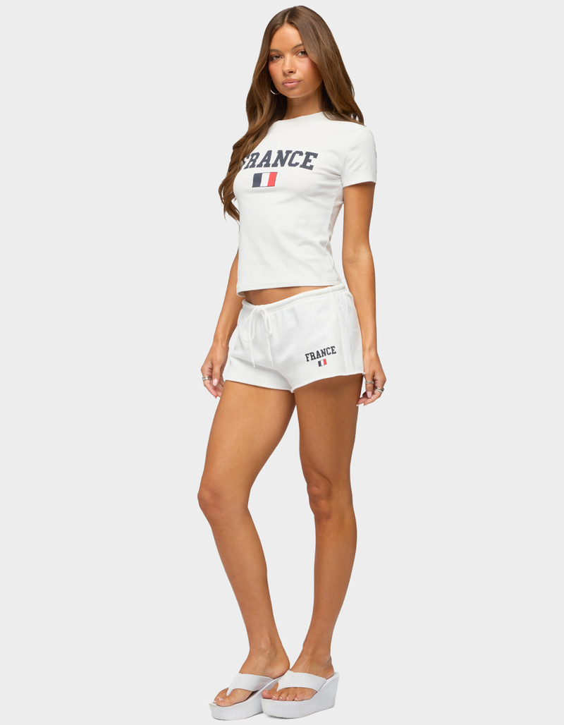 EDIKTED France Low Rise Micro Shorts image number 3