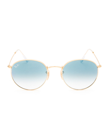 RAY-BAN Round Flat Lenses Light Blue Gradient & Gold Sunglasses Alternative Image