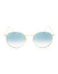 RAY-BAN Round Flat Lenses Light Blue Gradient & Gold Sunglasses image number 2