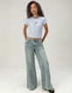 RSQ x Peanuts Womens Stripe Baby Tee image number 5