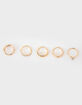 FULL TILT 7 Pack Dainty Rhinestone Ring Set image number 3